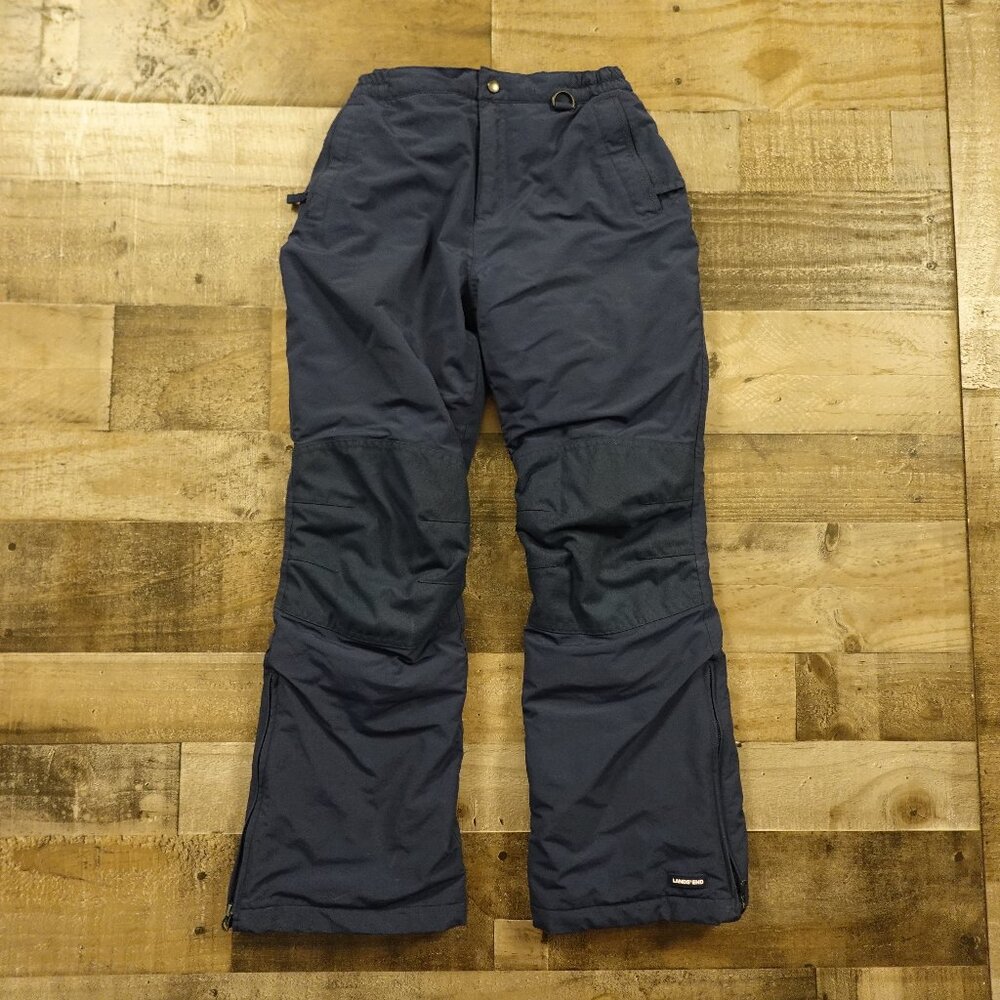 Lands' End Squall Iron Knee Snow Pants‎ Kids 12 Navy Outdoor Snow Snowsports